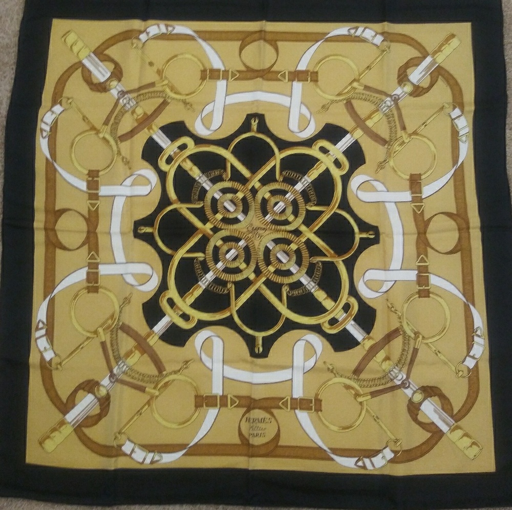 Hermes Rare Vintage Silk Scarf